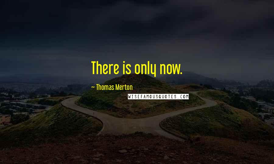 Thomas Merton Quotes: There is only now.