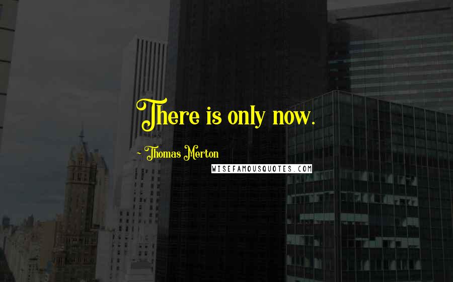Thomas Merton Quotes: There is only now.