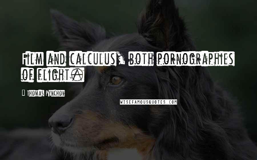 Thomas Pynchon Quotes: Film and calculus, both pornographies of flight.