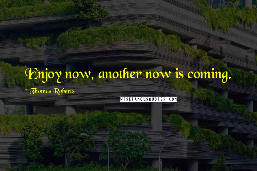 Thomas Roberts Quotes: Enjoy now, another now is coming.
