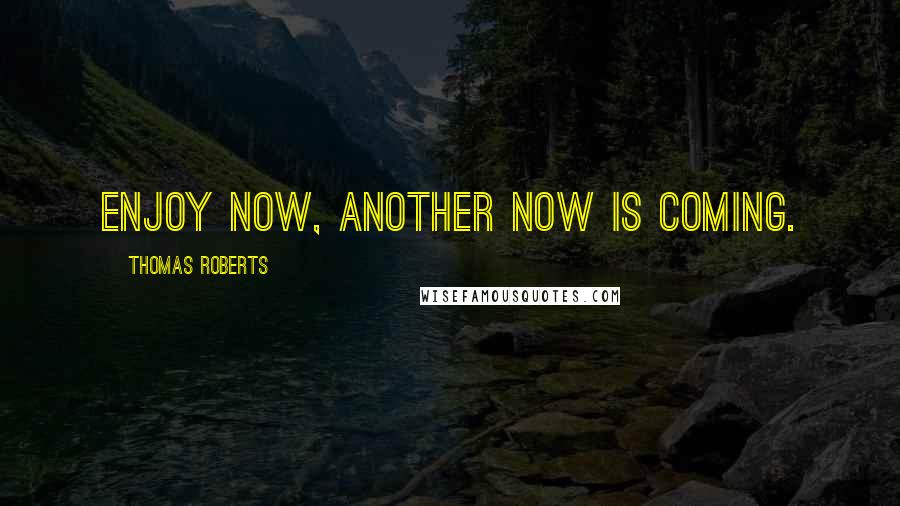 Thomas Roberts Quotes: Enjoy now, another now is coming.