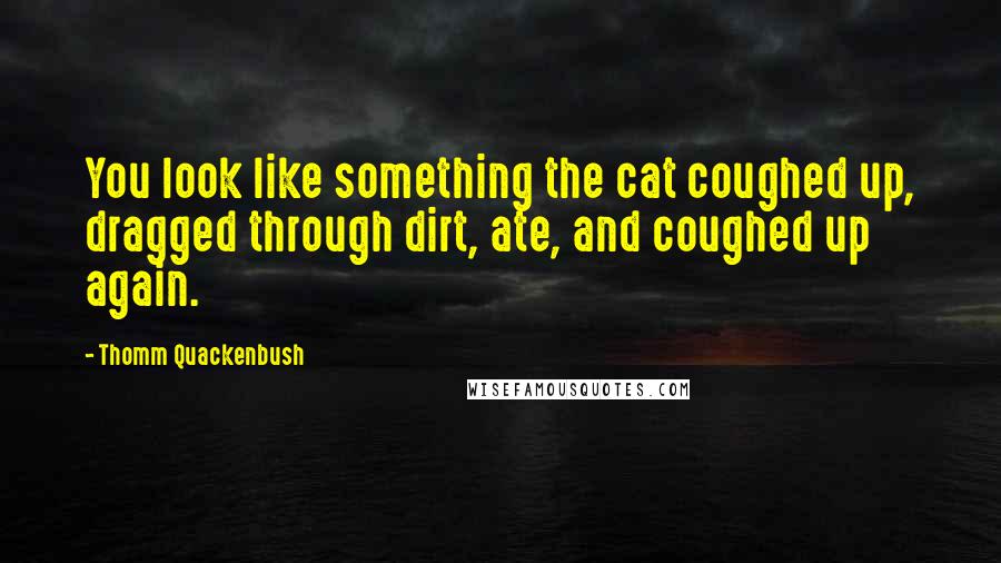 Thomm Quackenbush Quotes: You look like something the cat coughed up, dragged through dirt, ate, and coughed up again.