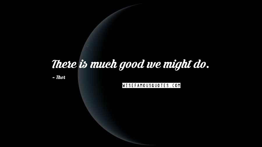 Thor Quotes: There is much good we might do.