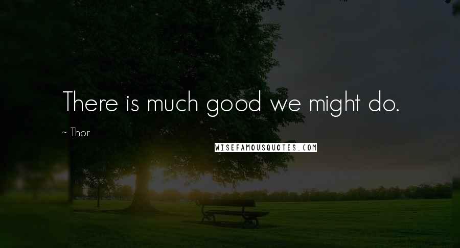 Thor Quotes: There is much good we might do.