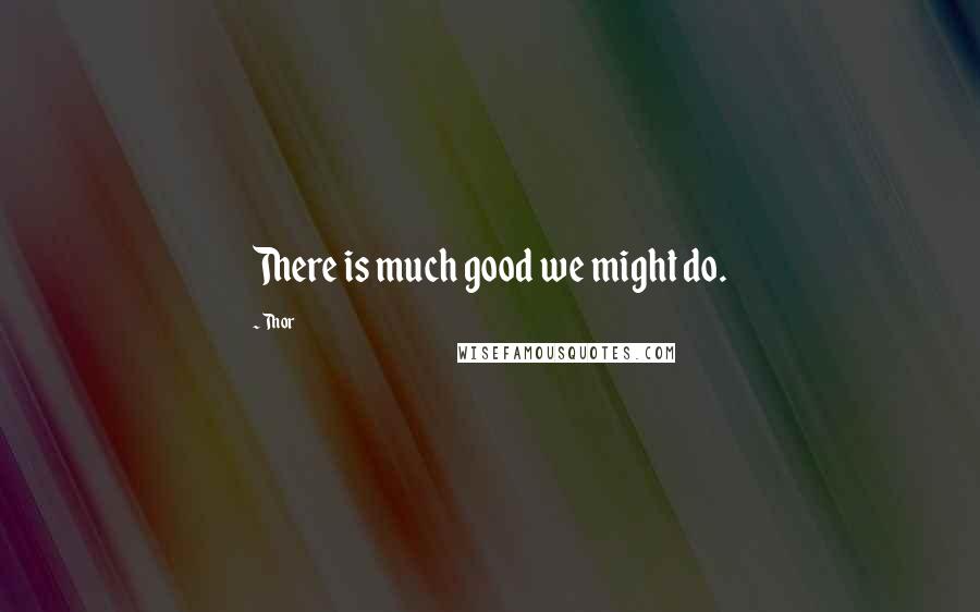 Thor Quotes: There is much good we might do.