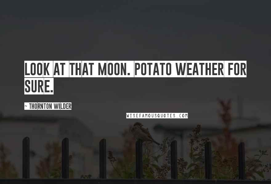 Thornton Wilder Quotes: Look at that moon. Potato weather for sure.
