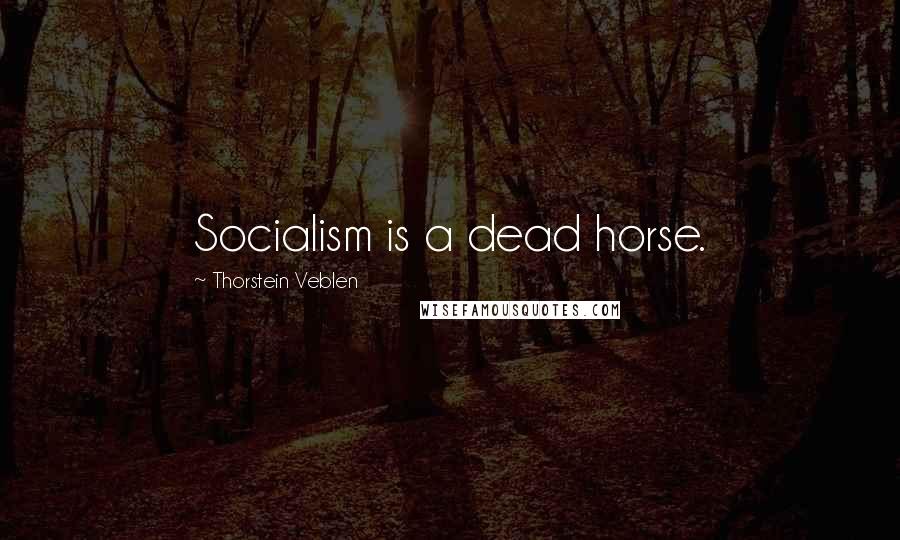 Thorstein Veblen Quotes: Socialism is a dead horse.