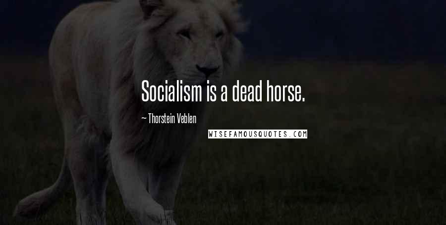 Thorstein Veblen Quotes: Socialism is a dead horse.