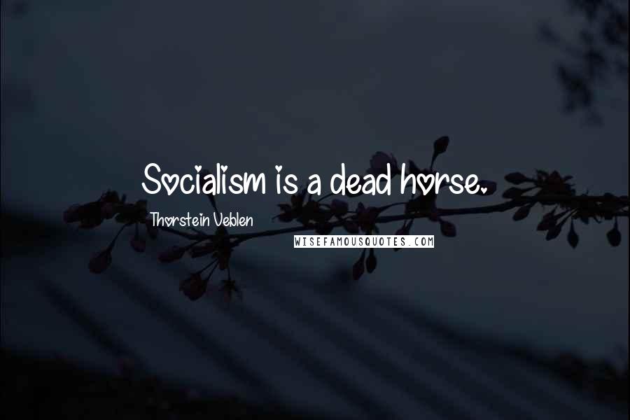 Thorstein Veblen Quotes: Socialism is a dead horse.