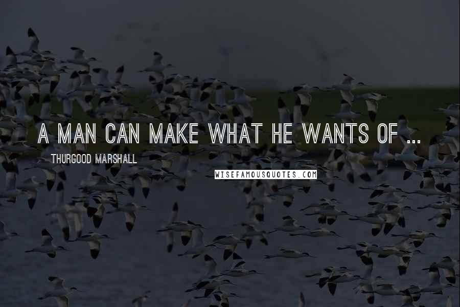 Thurgood Marshall Quotes: A man can make what he wants of ...