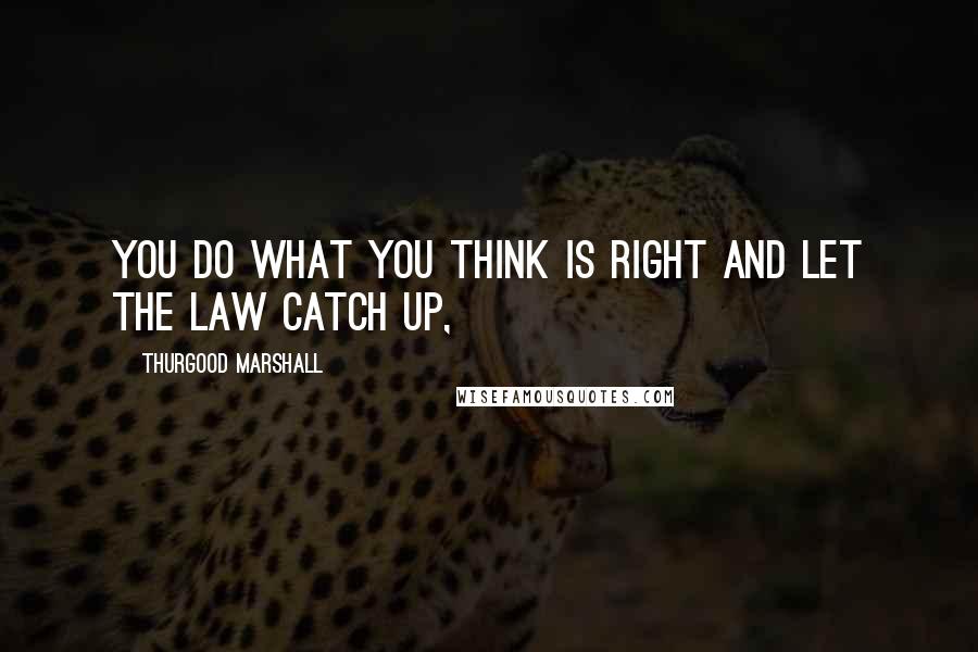 Thurgood Marshall Quotes: You do what you think is right and let the law catch up,