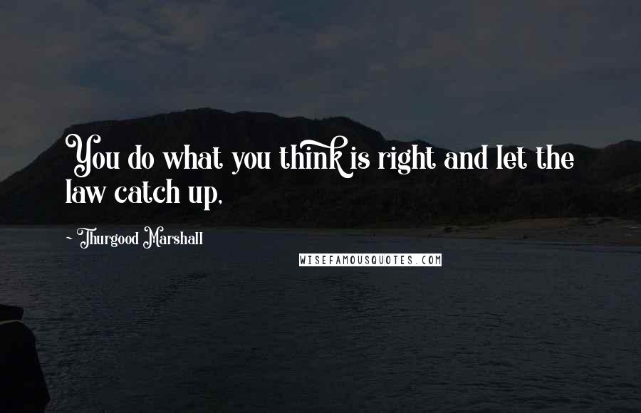 Thurgood Marshall Quotes: You do what you think is right and let the law catch up,