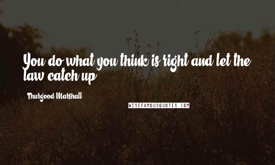 Thurgood Marshall Quotes: You do what you think is right and let the law catch up,