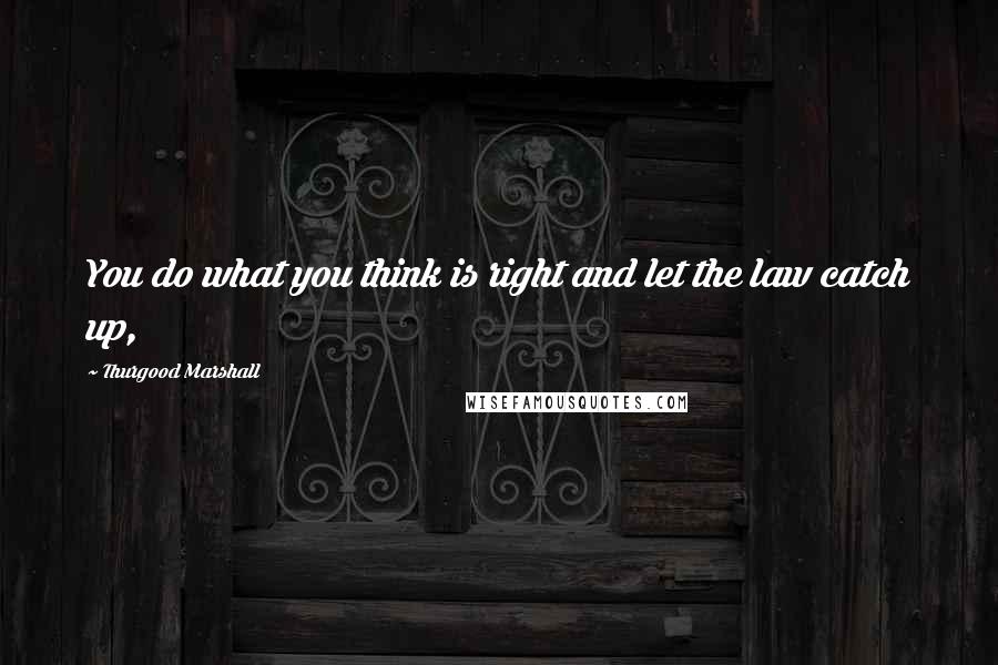 Thurgood Marshall Quotes: You do what you think is right and let the law catch up,