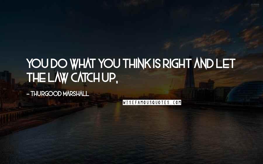 Thurgood Marshall Quotes: You do what you think is right and let the law catch up,