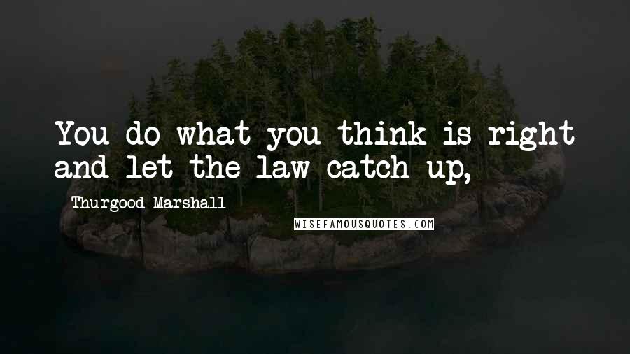 Thurgood Marshall Quotes: You do what you think is right and let the law catch up,