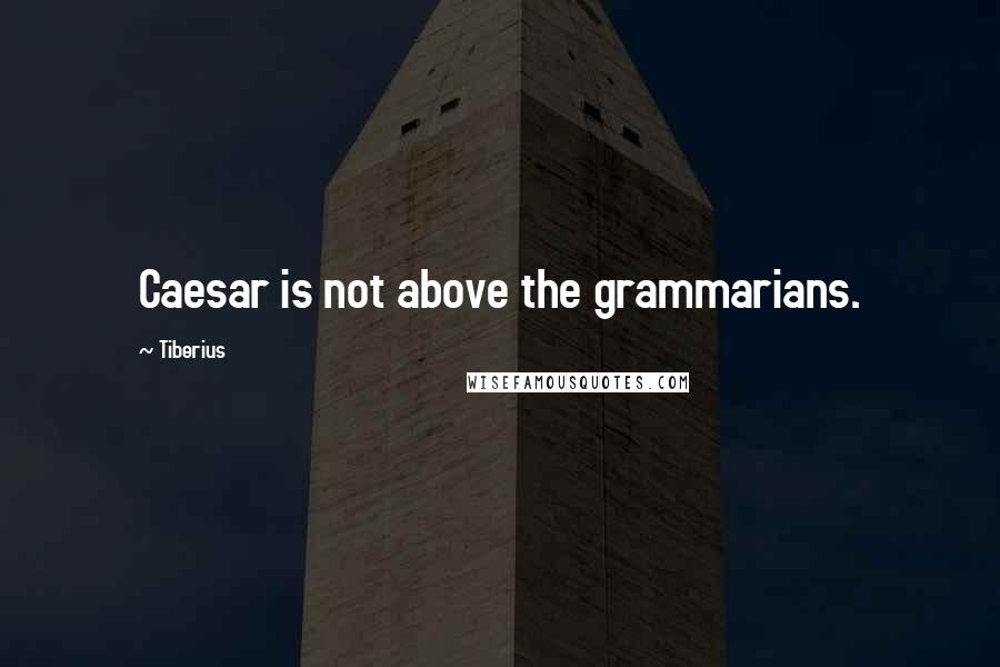 Tiberius Quotes: Caesar is not above the grammarians.