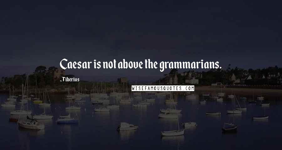 Tiberius Quotes: Caesar is not above the grammarians.