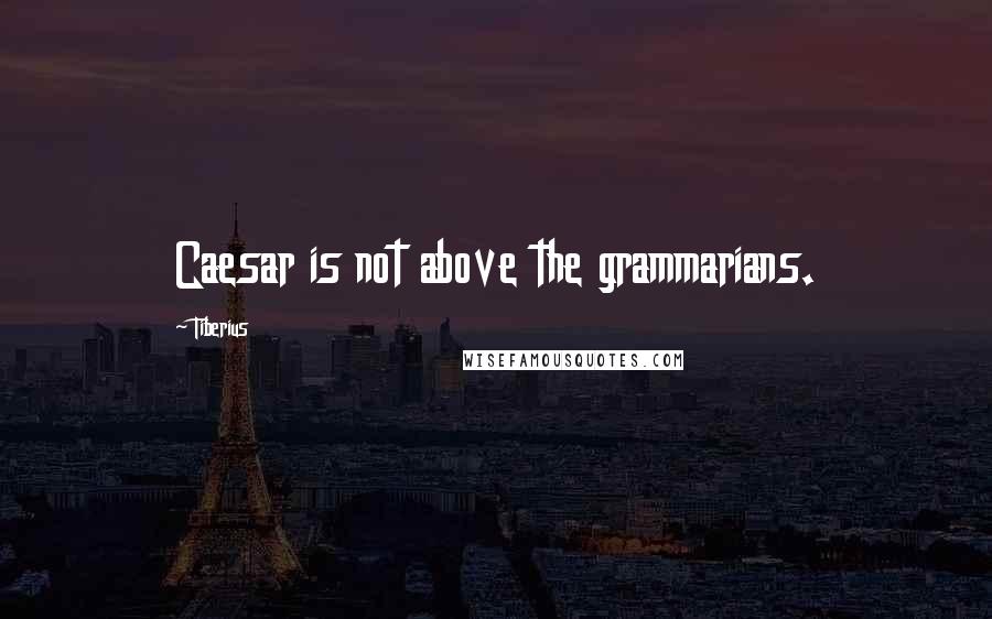 Tiberius Quotes: Caesar is not above the grammarians.