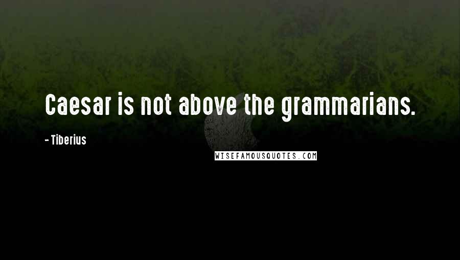 Tiberius Quotes: Caesar is not above the grammarians.