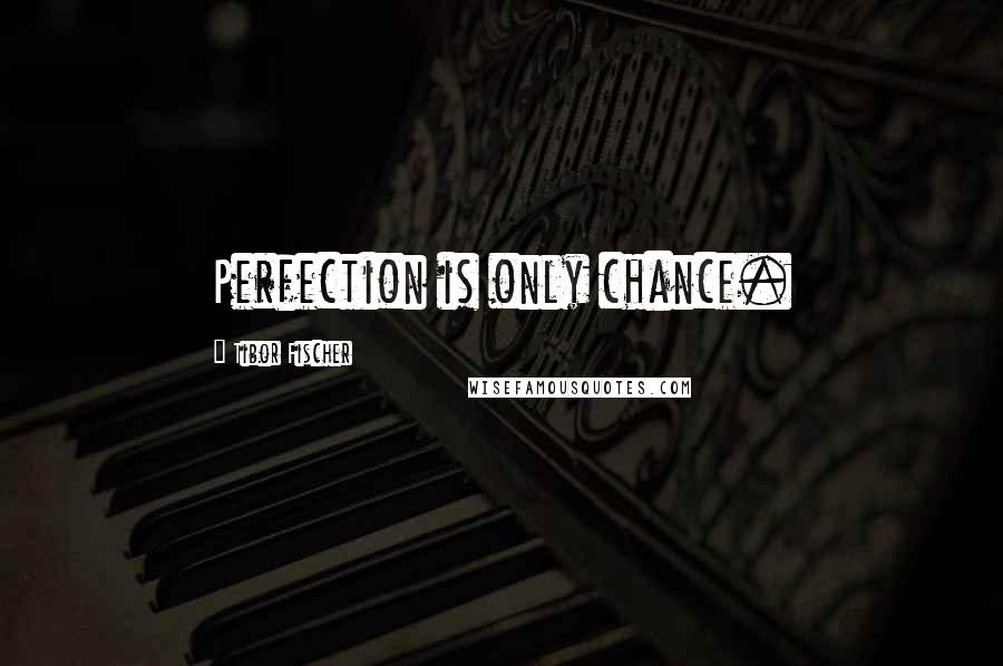 Tibor Fischer Quotes: Perfection is only chance.