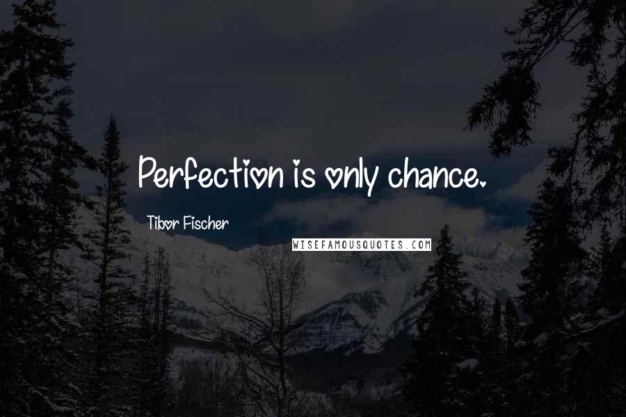 Tibor Fischer Quotes: Perfection is only chance.