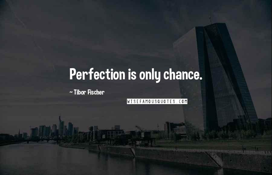 Tibor Fischer Quotes: Perfection is only chance.