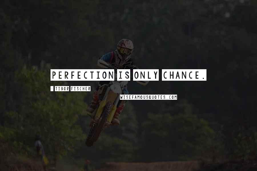 Tibor Fischer Quotes: Perfection is only chance.