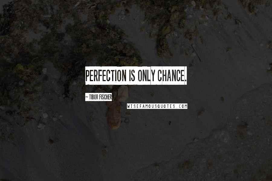 Tibor Fischer Quotes: Perfection is only chance.