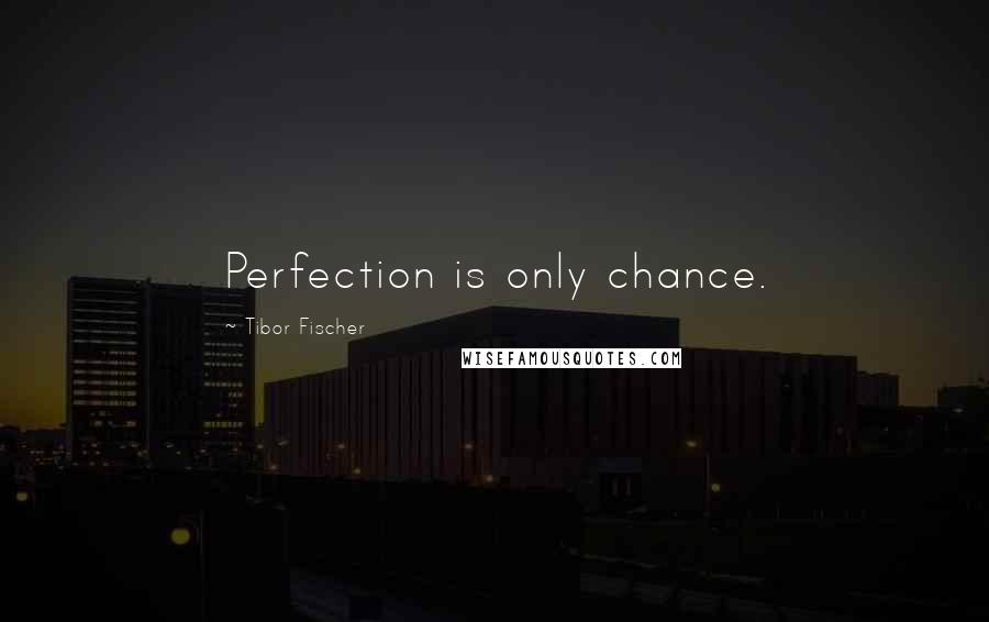 Tibor Fischer Quotes: Perfection is only chance.