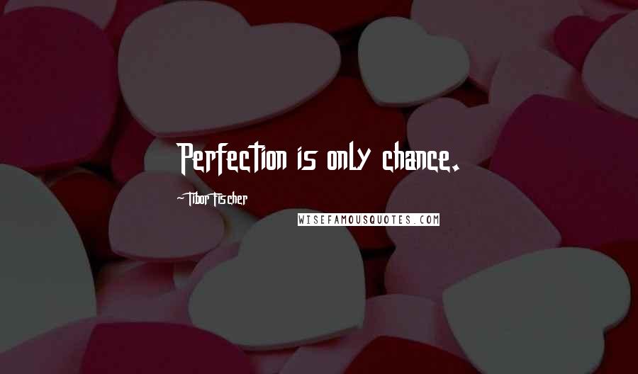 Tibor Fischer Quotes: Perfection is only chance.