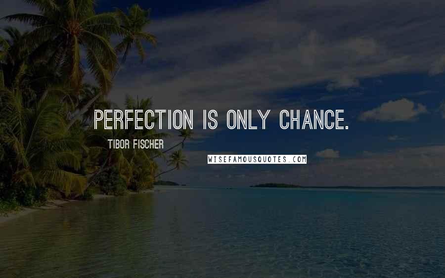 Tibor Fischer Quotes: Perfection is only chance.