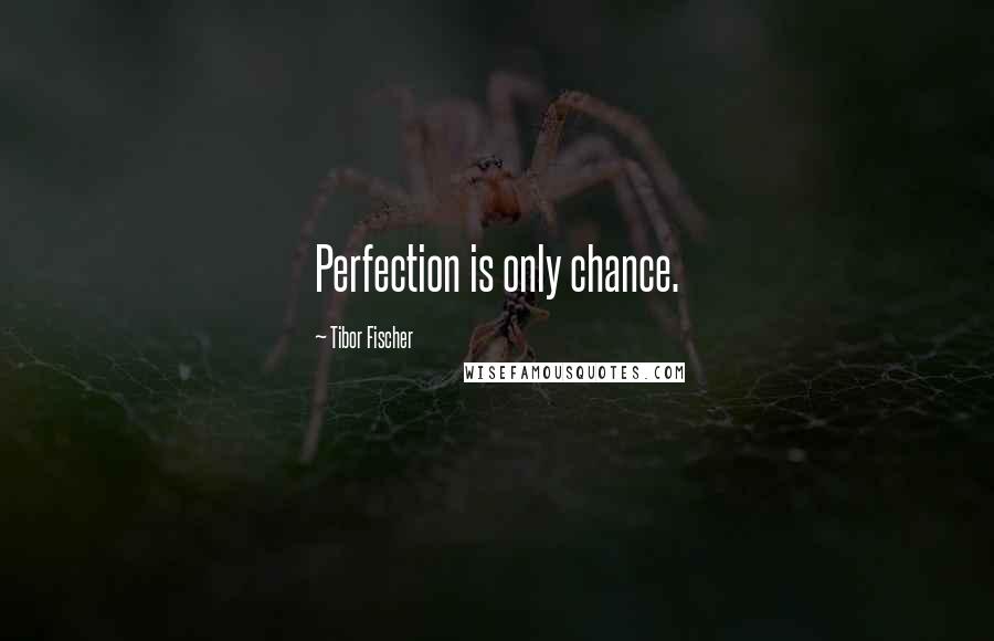 Tibor Fischer Quotes: Perfection is only chance.