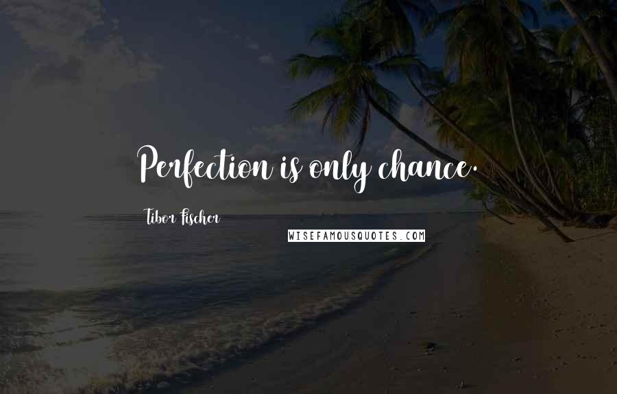 Tibor Fischer Quotes: Perfection is only chance.