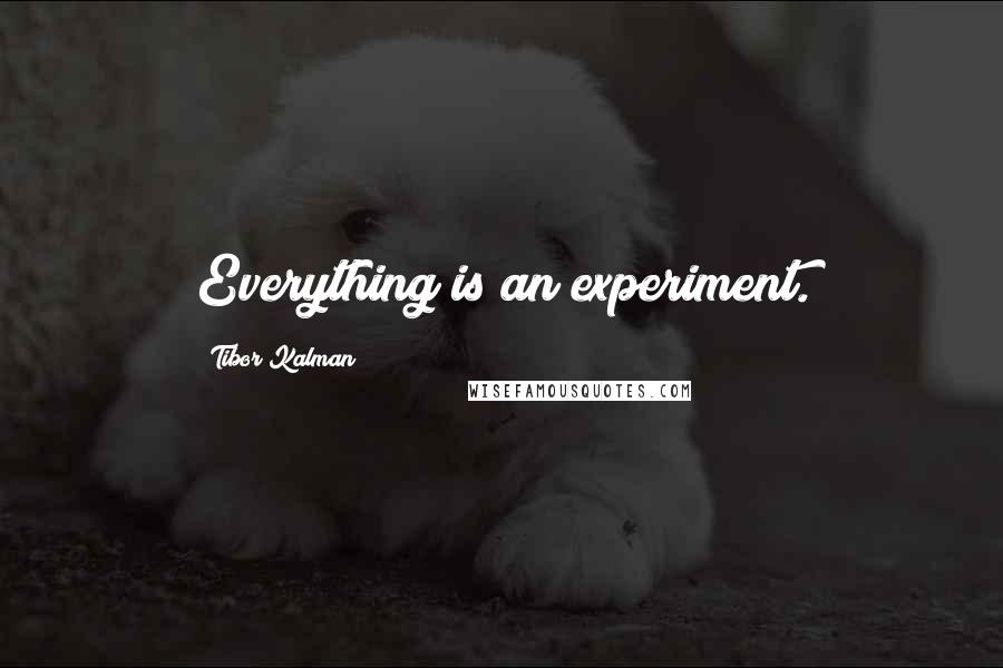 Tibor Kalman Quotes: Everything is an experiment.