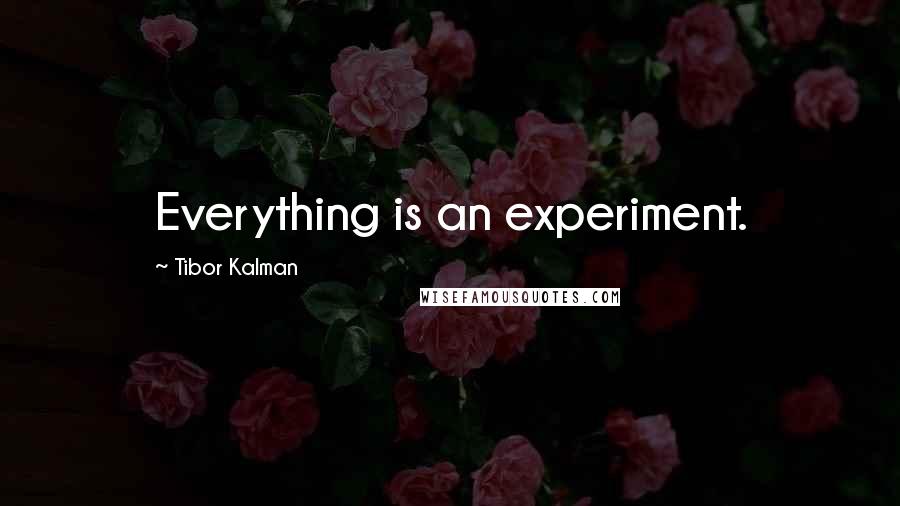 Tibor Kalman Quotes: Everything is an experiment.