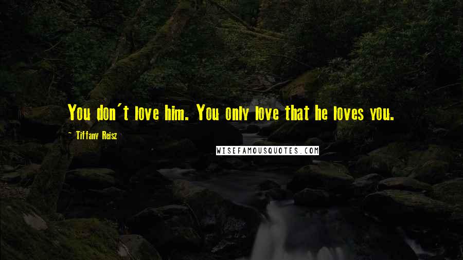 Tiffany Reisz Quotes: You don't love him. You only love that he loves you.