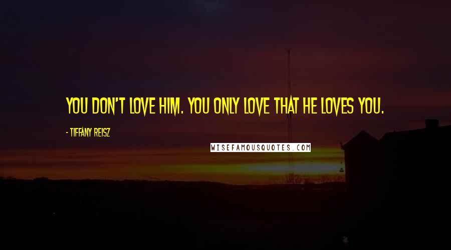 Tiffany Reisz Quotes: You don't love him. You only love that he loves you.