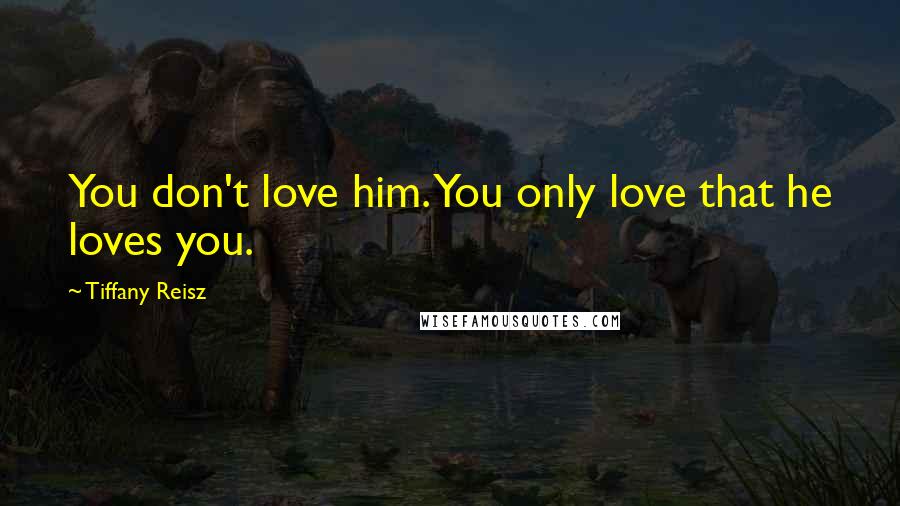 Tiffany Reisz Quotes: You don't love him. You only love that he loves you.