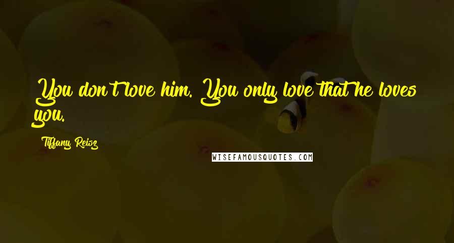 Tiffany Reisz Quotes: You don't love him. You only love that he loves you.