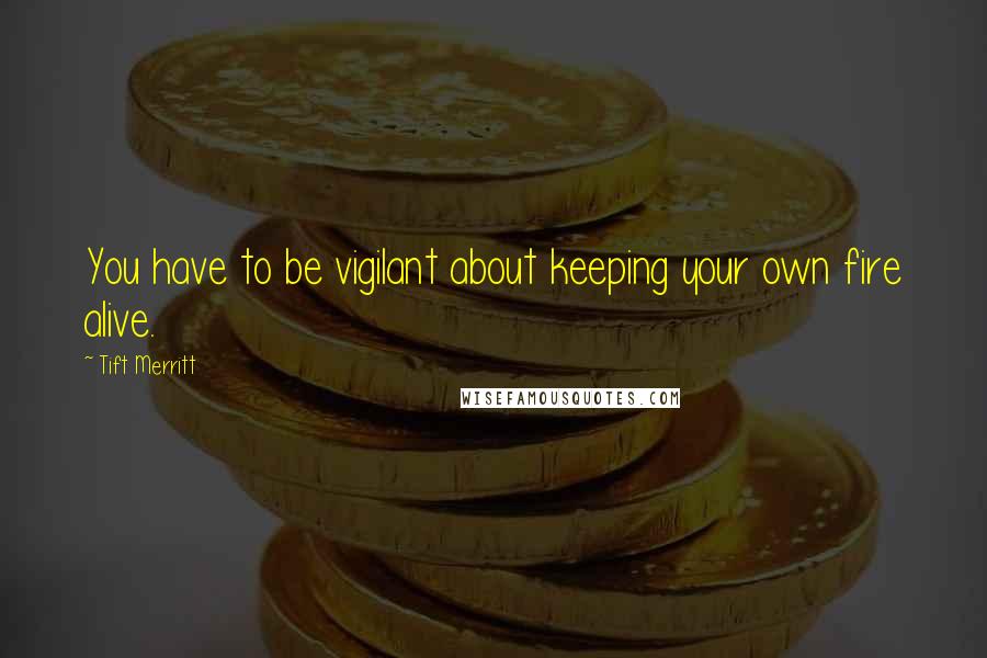 Tift Merritt Quotes: You have to be vigilant about keeping your own fire alive.