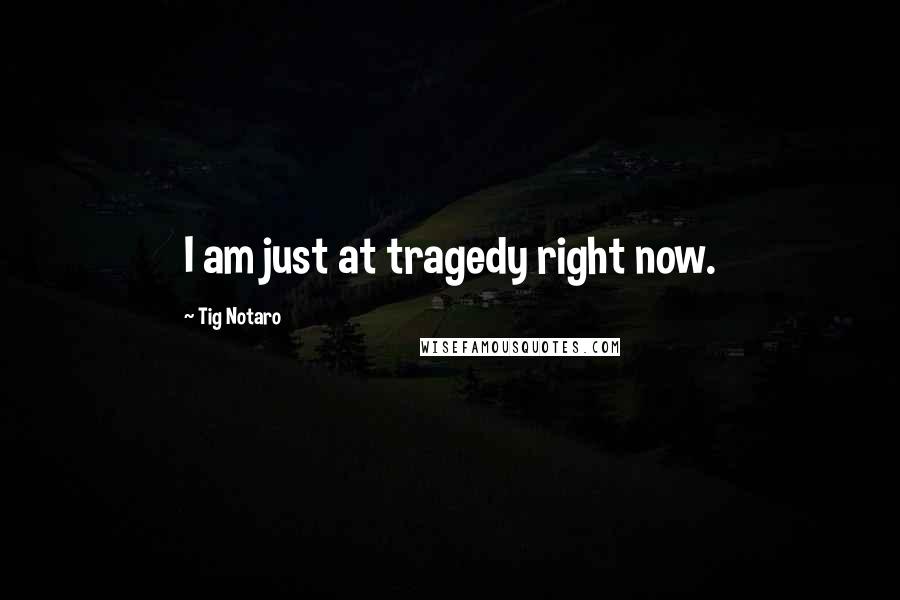 Tig Notaro Quotes: I am just at tragedy right now.