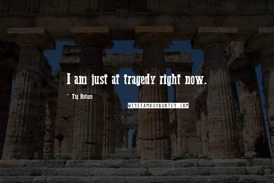 Tig Notaro Quotes: I am just at tragedy right now.