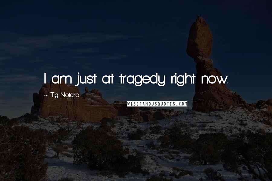 Tig Notaro Quotes: I am just at tragedy right now.