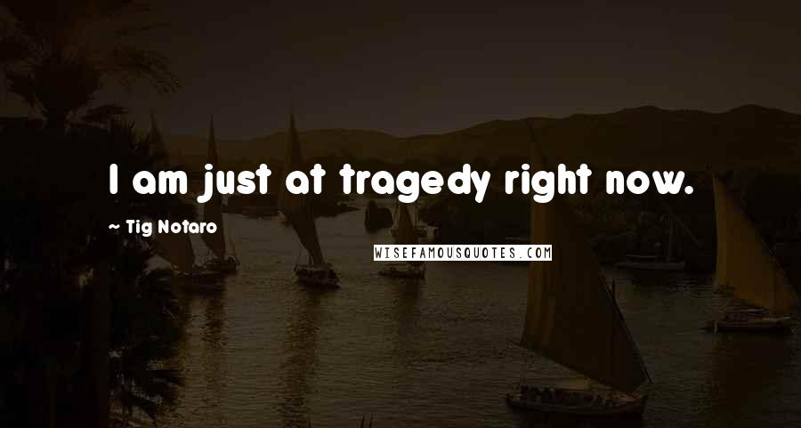 Tig Notaro Quotes: I am just at tragedy right now.