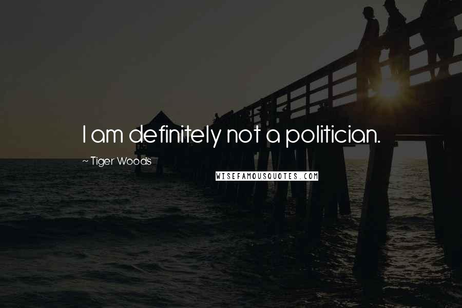 Tiger Woods Quotes: I am definitely not a politician.