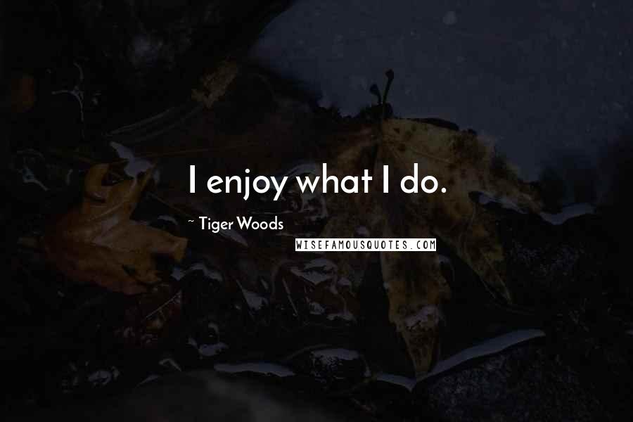 Tiger Woods Quotes: I enjoy what I do.