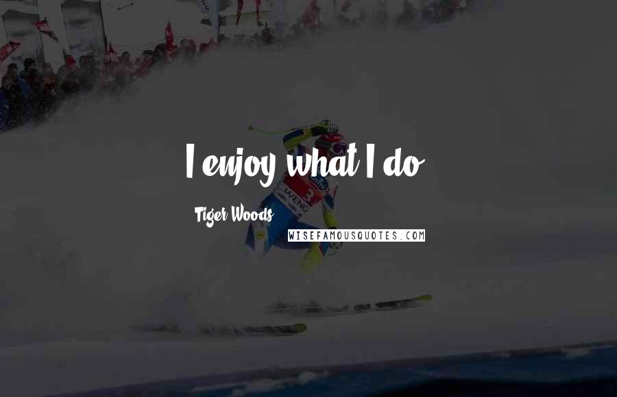 Tiger Woods Quotes: I enjoy what I do.