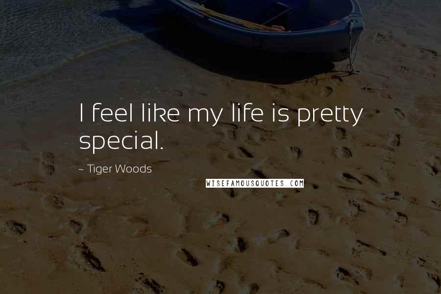 Tiger Woods Quotes: I feel like my life is pretty special.