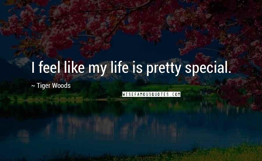 Tiger Woods Quotes: I feel like my life is pretty special.